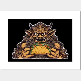 Taco monster Posters and Art